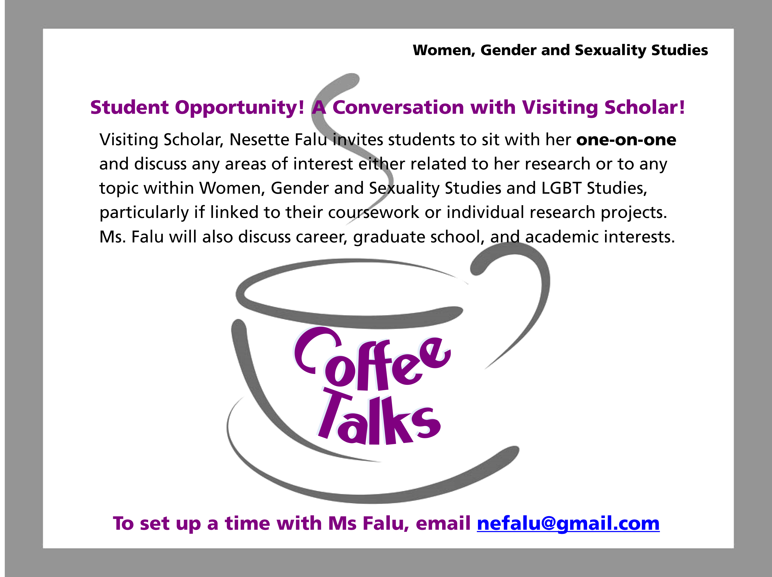 Falu Coffee Talk Flier