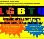Dr. Carrie Jacobs, “Working With LGBTQ Youth Across Race, Class, and Gender”